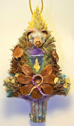 pinecone bear ornament