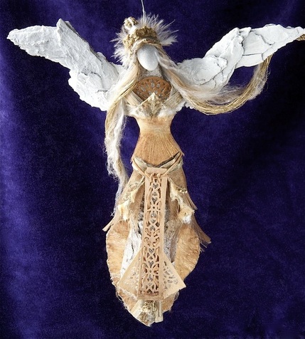 wood angel ornament